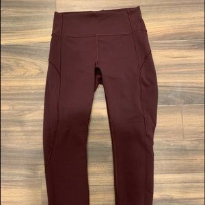 Lululemon In Movement Tight 25” Everlux Plum Shadw